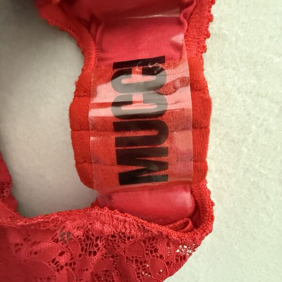 Mucci By Anthropology Bella Bodysuit Red Small Lace - Picture 6 of 9
